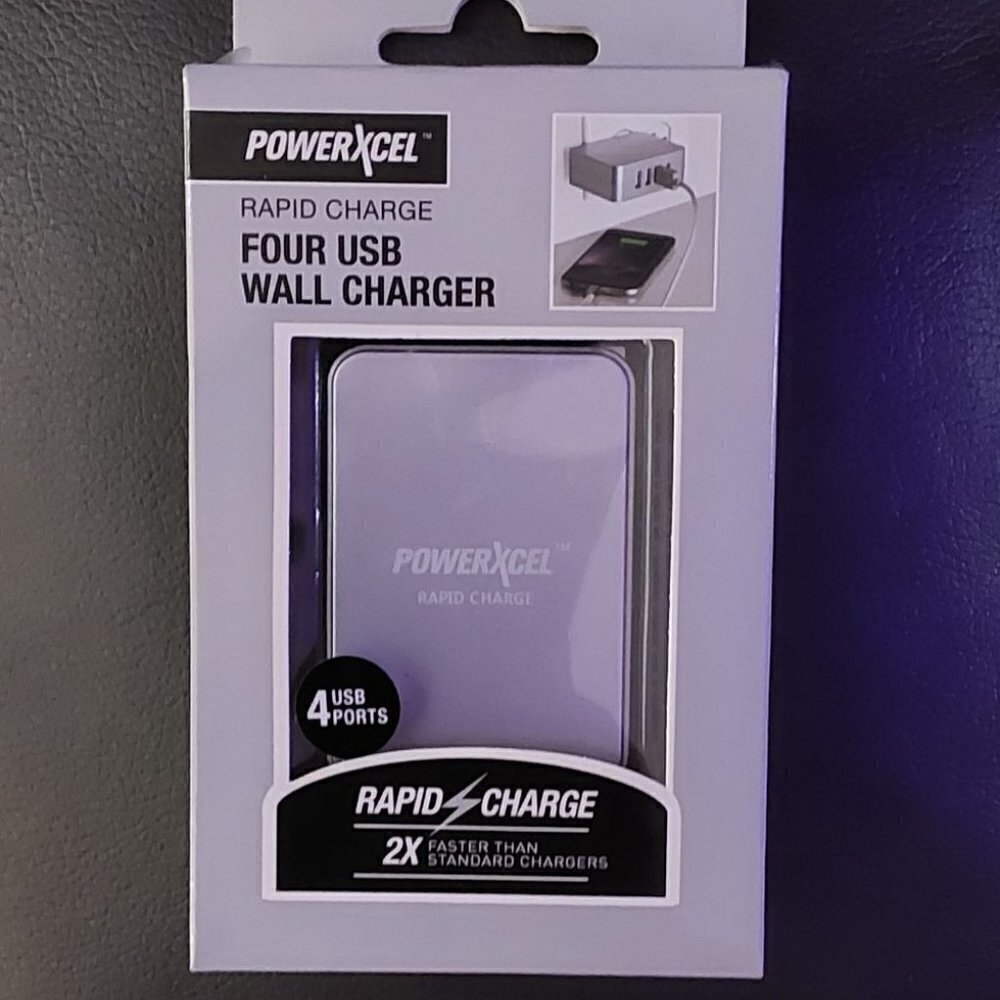 Rapid Charge 4 USB Wall Charger | Powerxcel